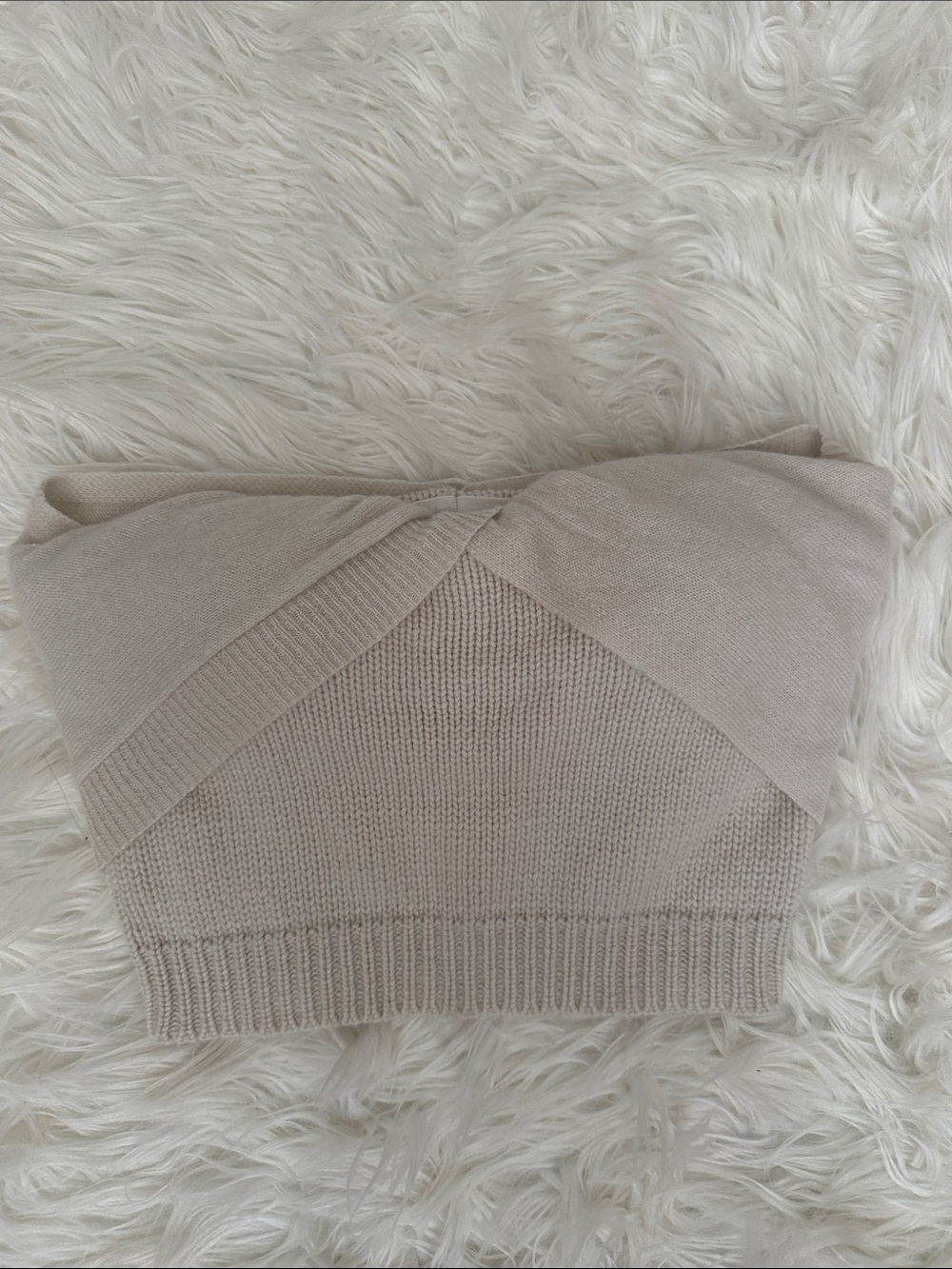 RTA Knit Tube Top in Light Beige stunning Top